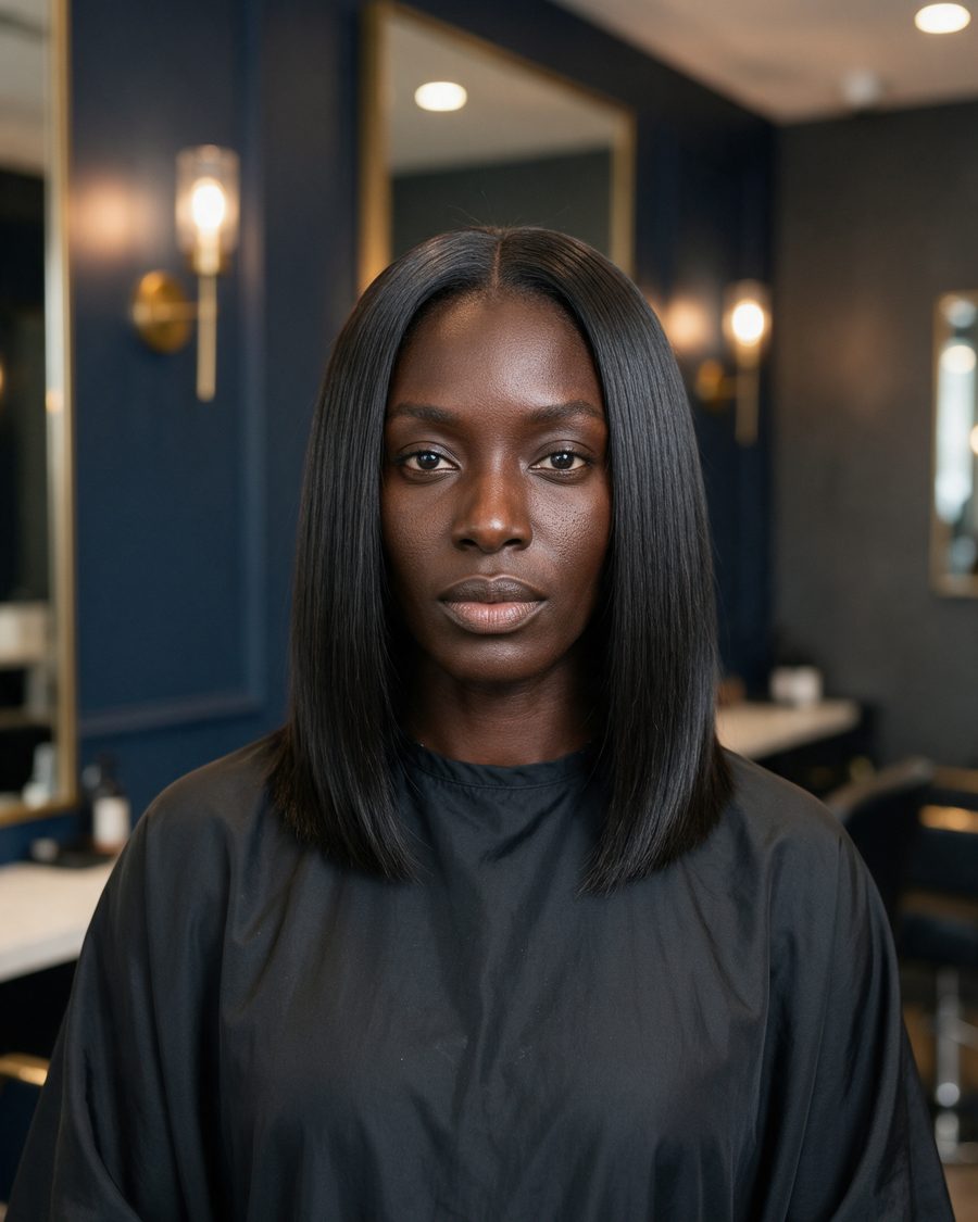 Lissage aérien sur cheveux fins avec du volume conservé aux racines