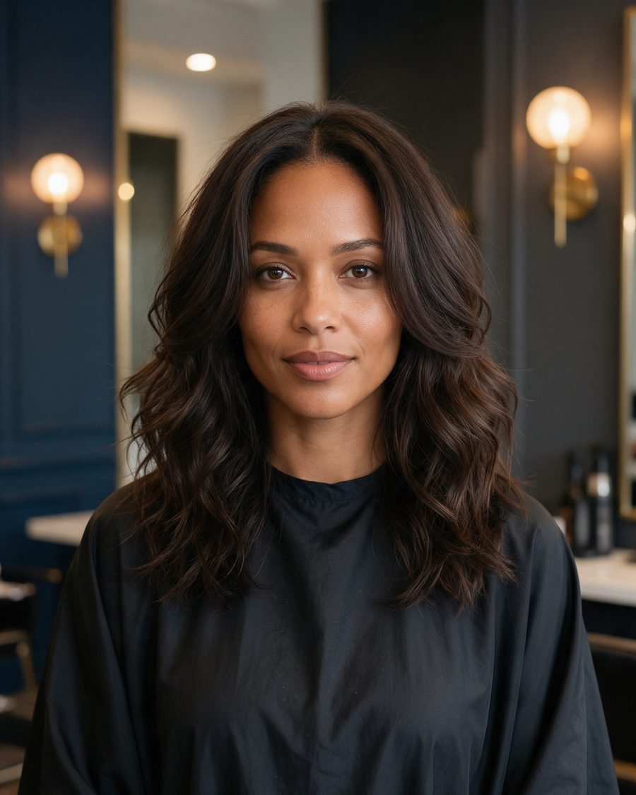 Ondulations souples sur cheveux fins pour un effet de densité